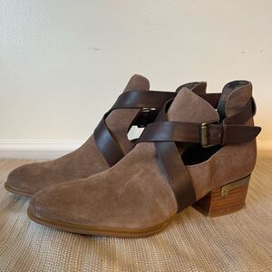 Isola Davan Ankle Boots Havana Brown Alaska Suede Size 10M